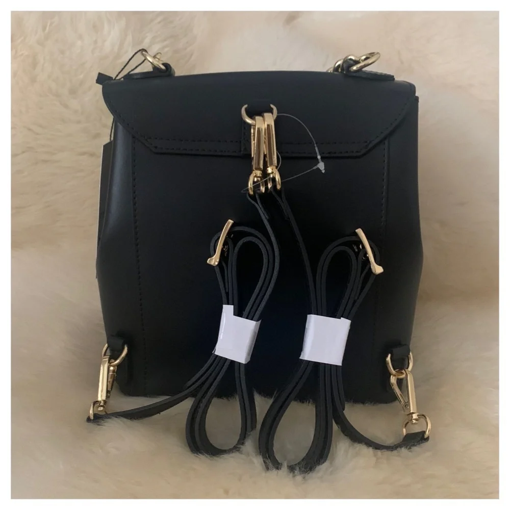 NWT DIVINA FIRENZE Leather Convertible Backpack/Purse - Picture 3 of 8